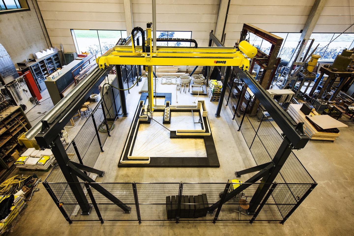 Top View of the Concrete Printer of TU Eindhoven
