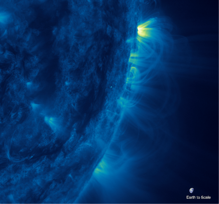 Ultraviolet image of coronal loops on the Sun