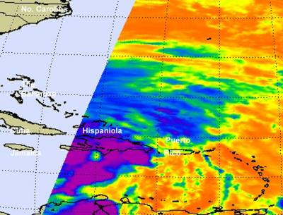 Infrared NASA View of Hurricane Sandy