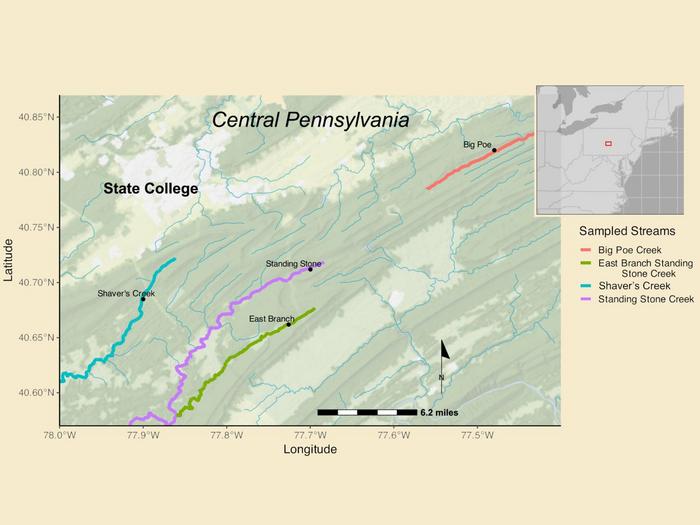 range of brook trout habitat