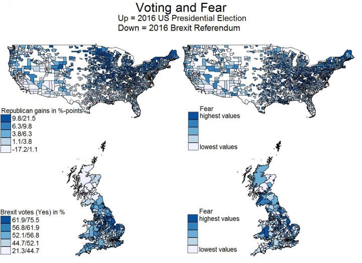 Mapping the Personality of US and UK voters in 2016
