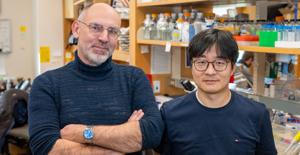 Mark Alkema, PhD, and Woo Kyu Kang, PhD, at UMass Chan Medical School