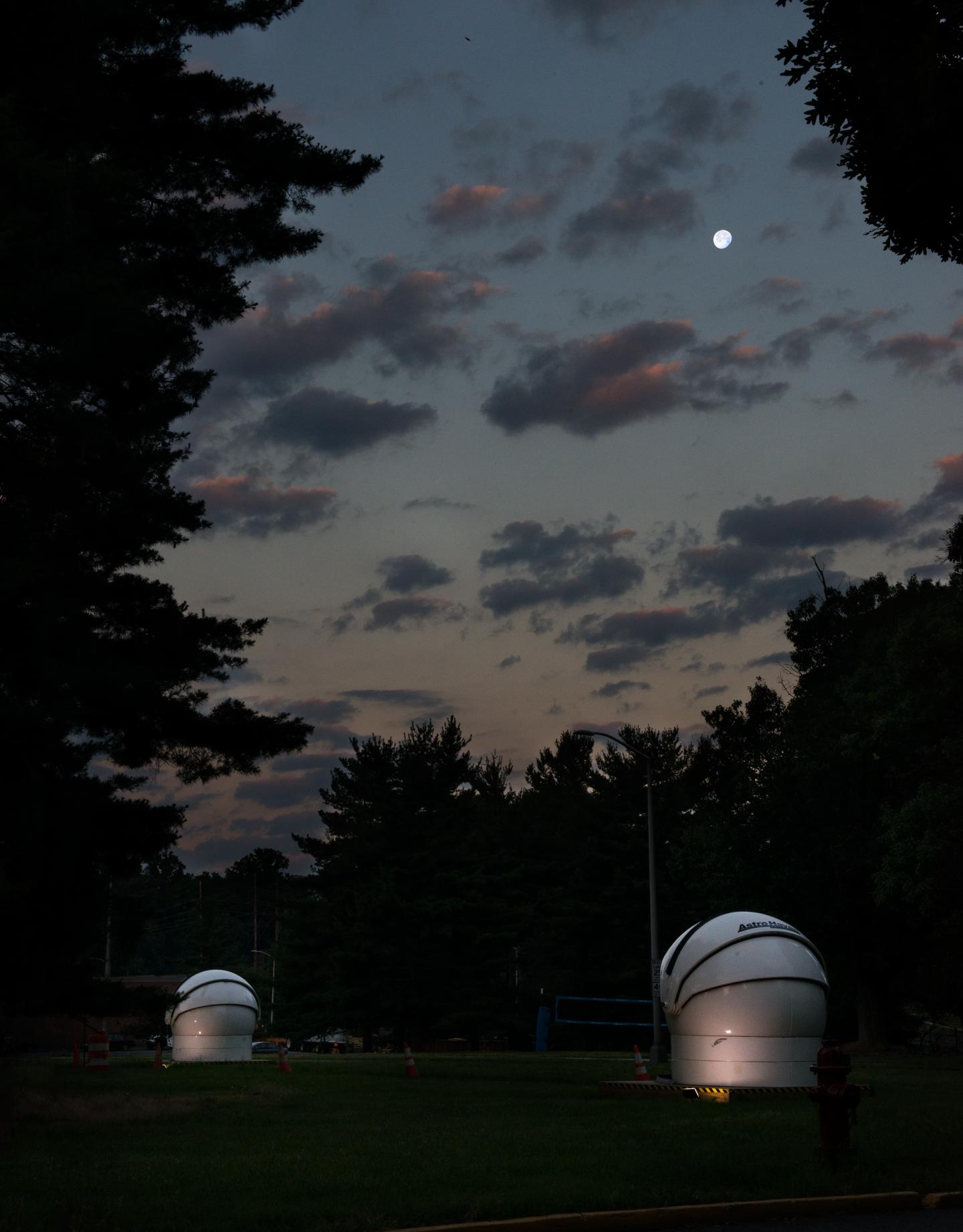 Moon Setting on the NIST Campus