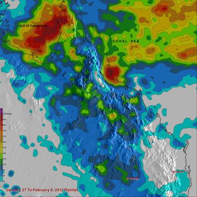 TRMM Satellite Rainfall Estimates for the State of Queensland