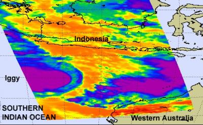 NASA Infrared View of Tropical Storm Iggy