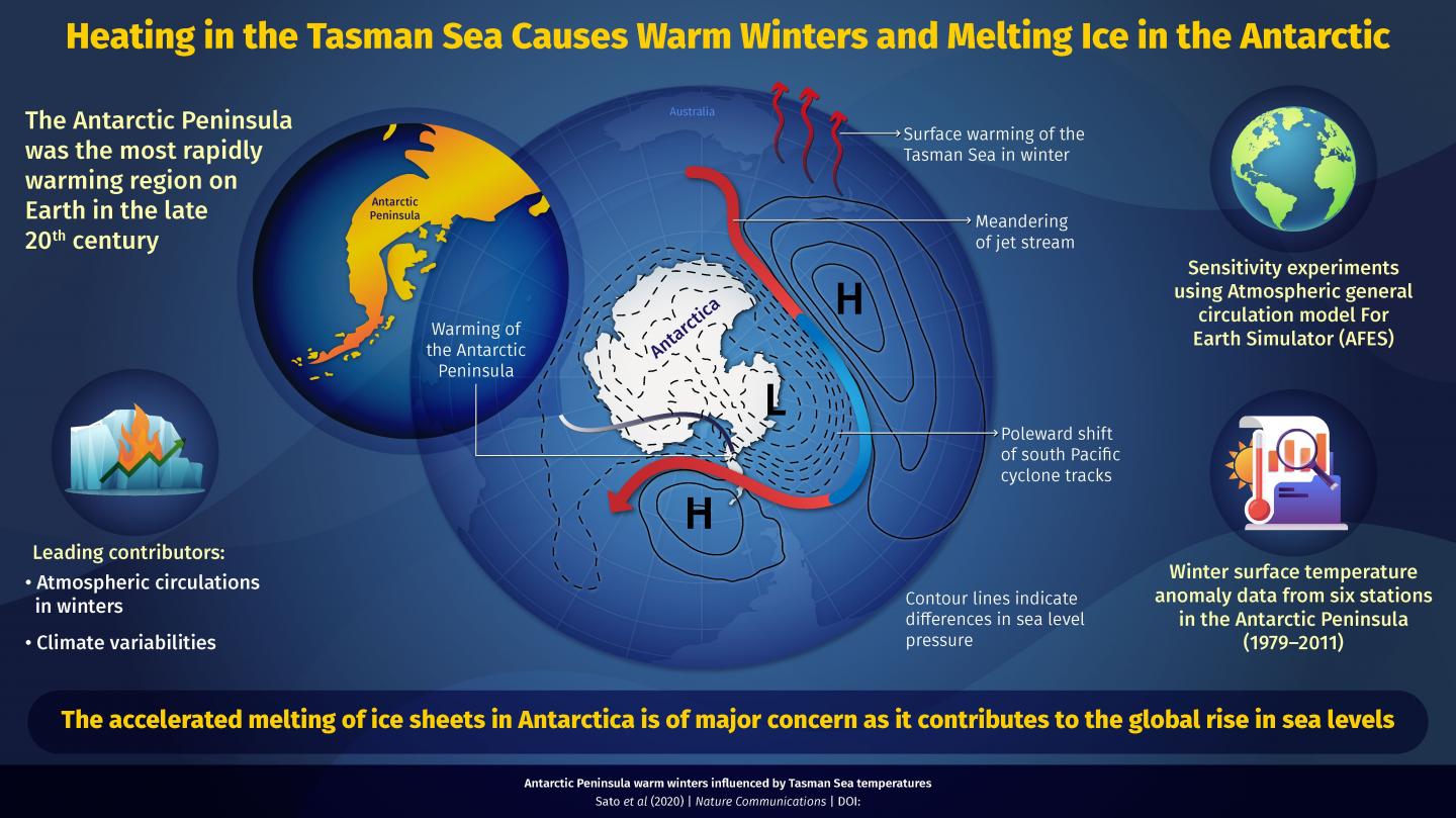 Tasman Sea and Warm Winter in the Antarctic