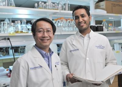 Amish Patel and Dr. Lu Le, UT Southwestern Medical Center