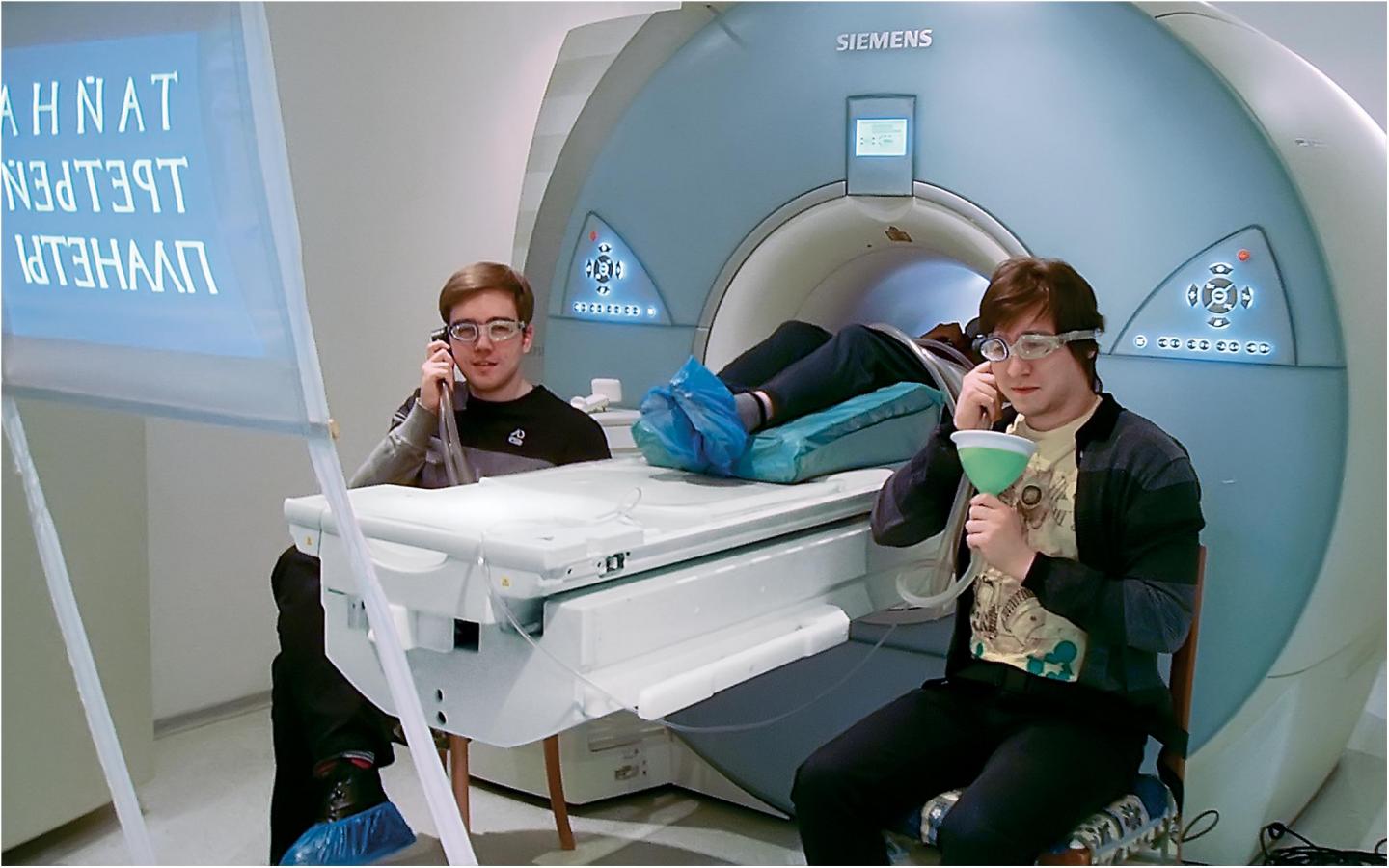 Three Members of One of the Intellectual Sports Teams