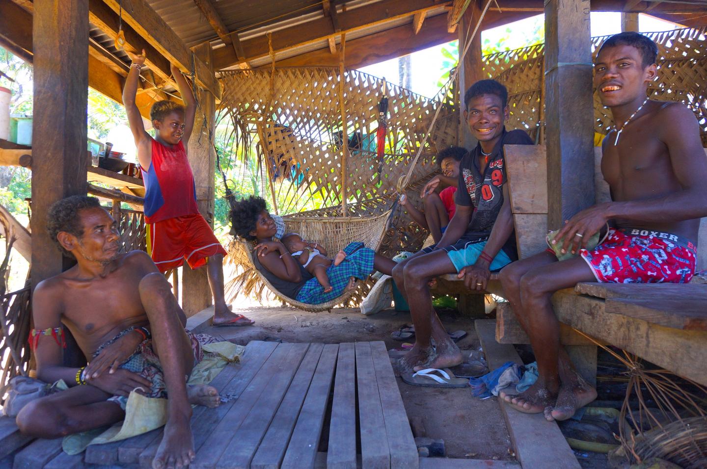 Agta Family Relaxing in the Late Afternoon