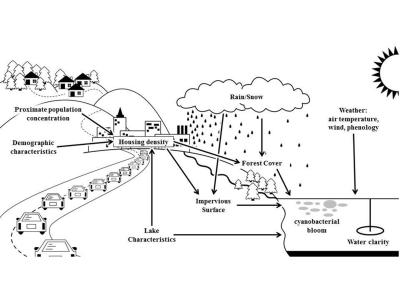 Interactive Environmental and Human Pressure on Lake Water Quality
