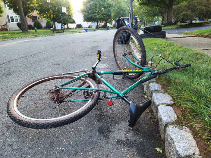 Bicycle after a crash
