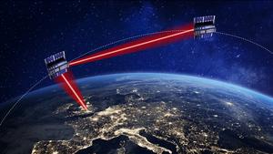 Artist's impression of Northumbria University project to develop a new satellite communications system