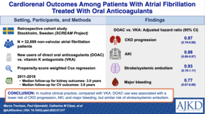 Cardiorenal Outcomes Among Patients With Atrial Fibrillation Treated With Oral Anticoagulants