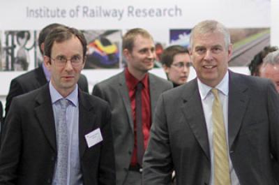 Simon Iwnicki, Director of Institute of Railway Research, and His Royal Highness The Duke of York