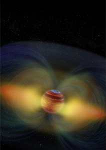 Artist's Impression of brown dwarf aurora