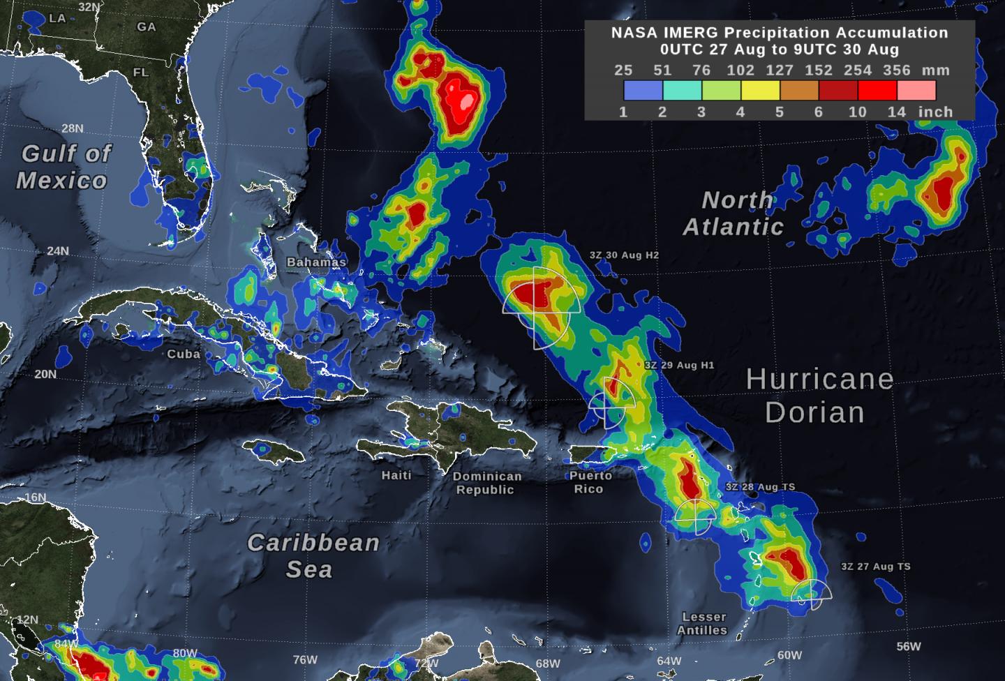 GPM'S IMERG data on Hurricane Dorian