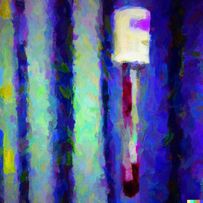 An impressionist painting of a liquid biopsy