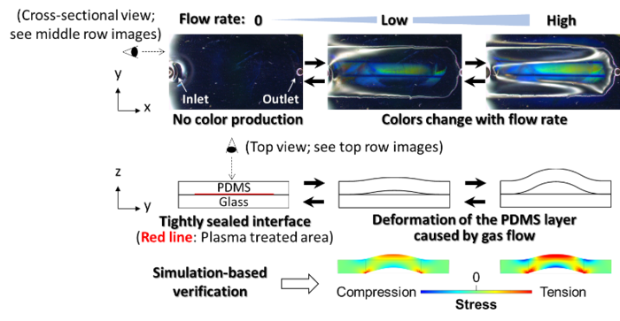 Flow-induced color