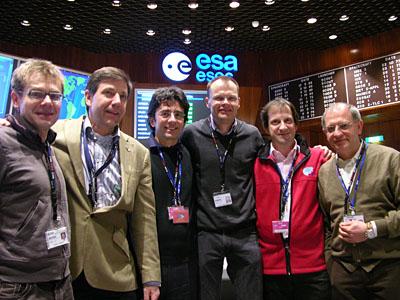 Smiling Faces in ESA's Main Control Room