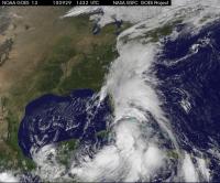GOES-13 Sees Tropical Storm Nicole Form