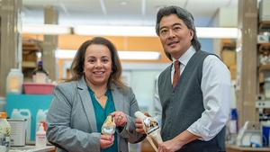 Faculty leads on the new ARPA-H award are Nadeen O. Chahine(left) and Clark T. Hung.