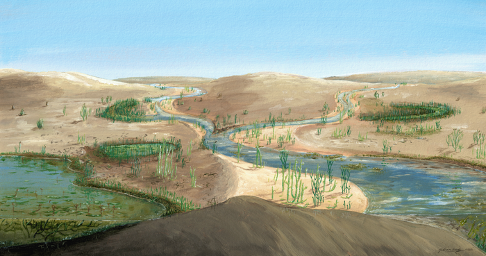 Early Devonian landscape