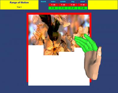 Virtual Reality Simulation Exercises for Finger Range of Motion