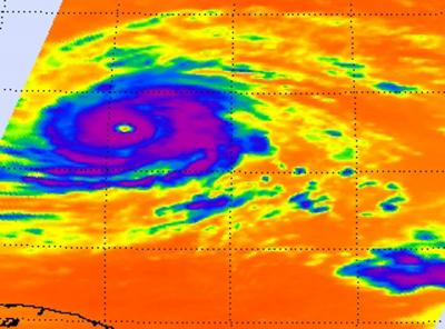 NASA Infrared Image of Hurricane Igor Shows 170F Temperature Difference