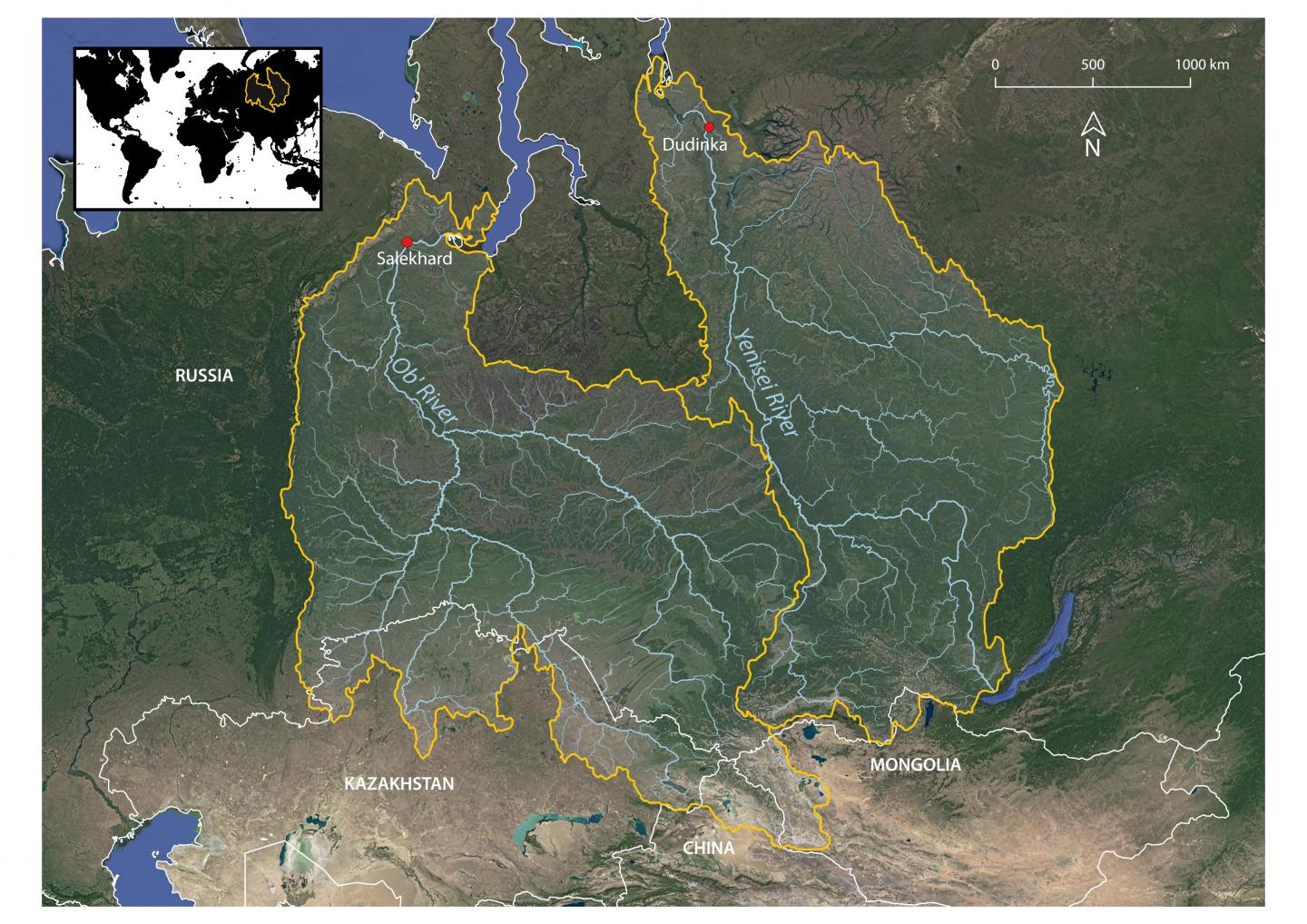 Ob' and Yenisei Map