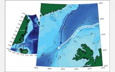Northern Denmark Strait Showing the Newly Discovered Deep Current