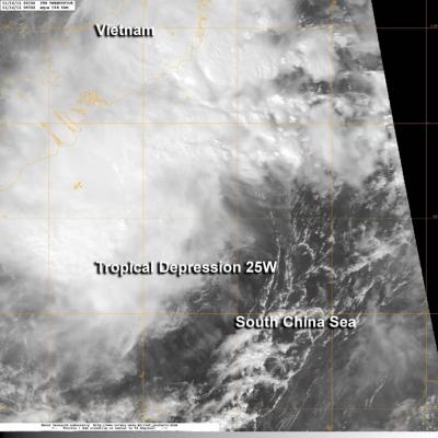 NASA Sees  Newborn Tropical Depression 25W