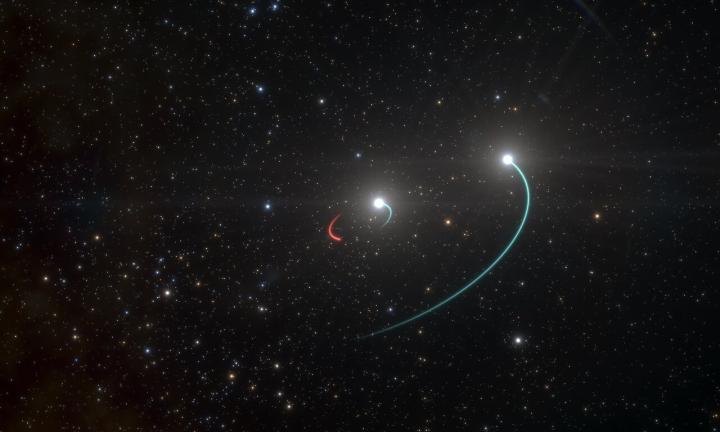 Artist's Impression of the Triple System with the Closest Black Hole