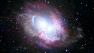 Artist's Impression of Pair of Quasars at 'Cosmic Noon'