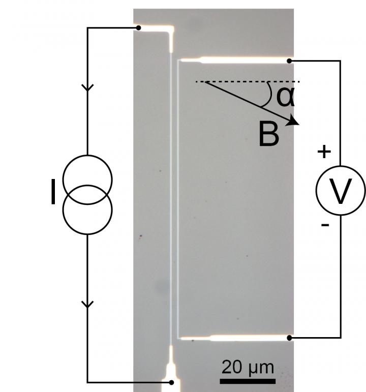 Optical Microscope Image of One of the Devices Used in the Experiments