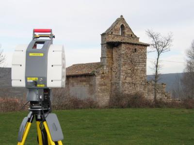 Taking Laser Scanner Data With the Church of Valberzoso (Palencia, Spain)