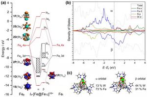 Computational studies of the electron structure of the ligand-surrounded cluster