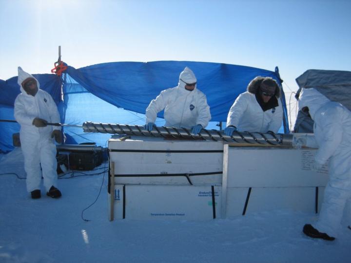 Freshly Drilled Ice-Core from TUNU, Greenland