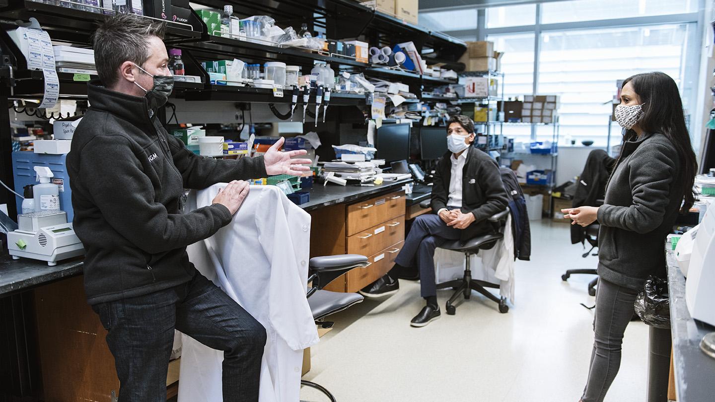 Gladstone scientists Benoit Bruneau, Irfan Kathiriya, and Kavitha Rao