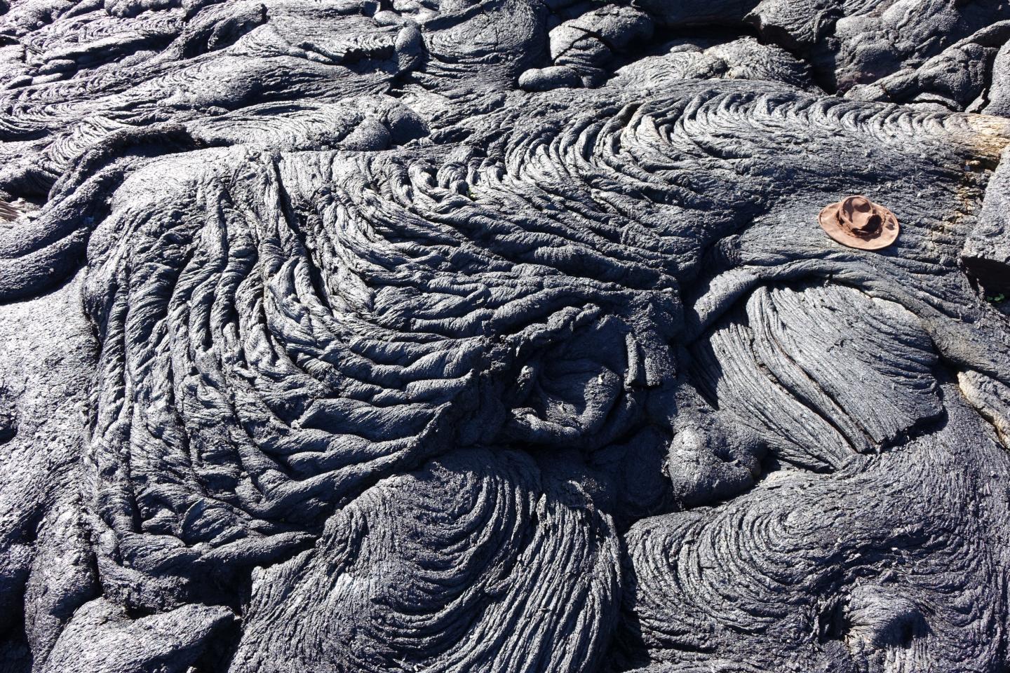 Ropy Basaltic Flows in Hawaii