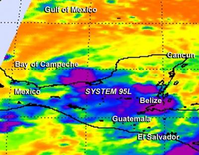 NASA's AIRS Infrared Look at Developing System 95L