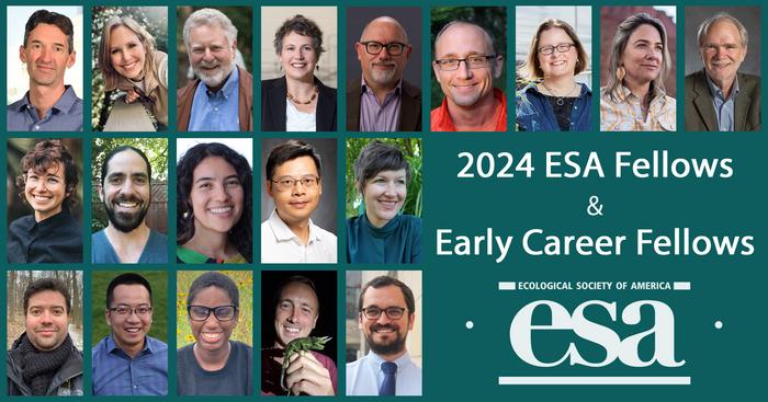 2024 Ecological Society of America Fellows and Early Career Fellows