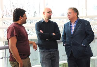 Jesvin Samuel, Dr. Salvador Macip and Martin Dyer, University of Leicester (2 of 3) 