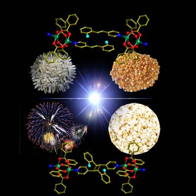 A Schematic Diagram Showing the Popping Nature of the Crystals under UV Light
