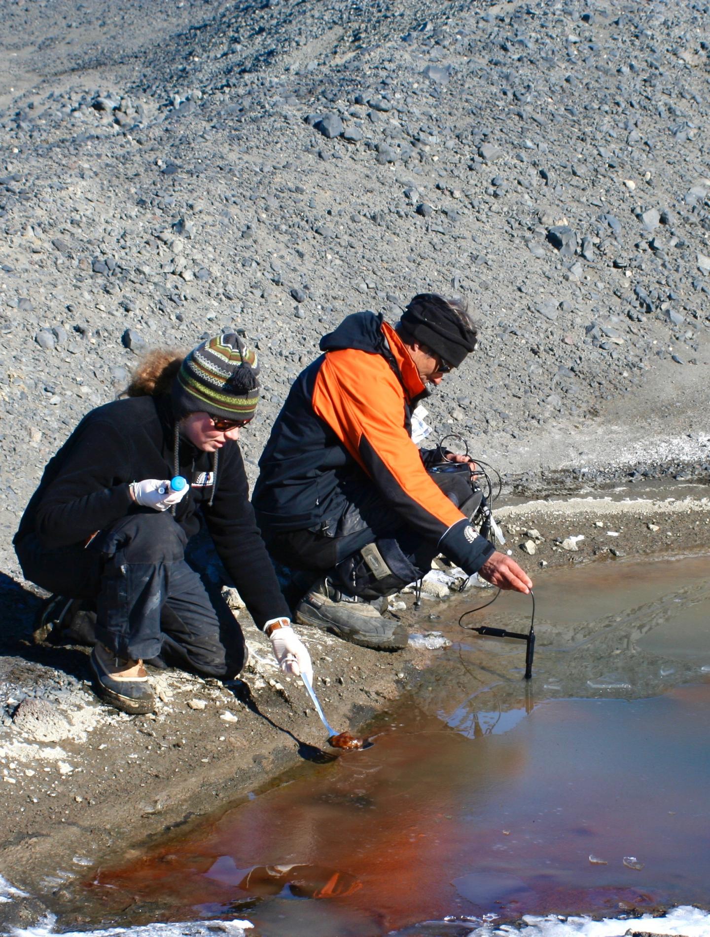Image 2 Dr. Anne D. Jungblut is Collecting Cyanobacteria Samples