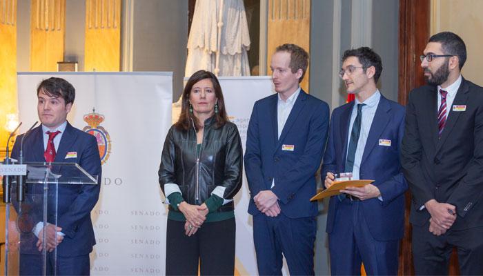 The Researchers during the Awards Ceremony at the Spanish Senate