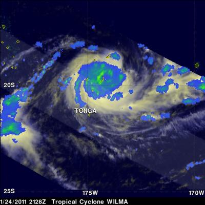 NASA TRMM Rainfall Rates in Cyclone Wilma