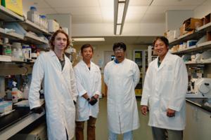 Owens and team at JABSOM lab