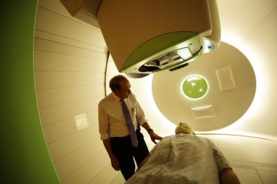 Patient Prepared for Proton Therapy