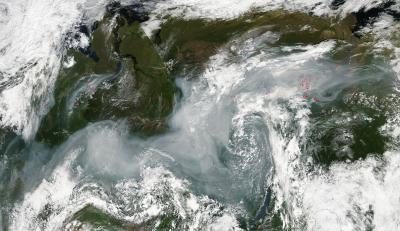 Aqua Captures Fires in Eastern Russia