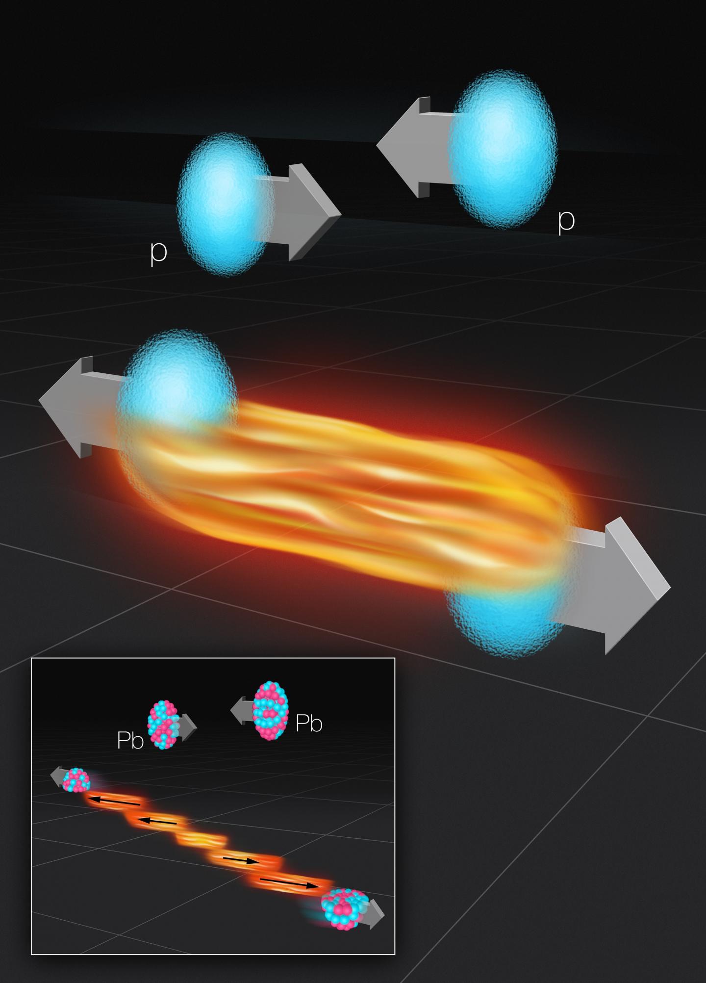 Fire Streaks in the Collisions of Protons and Atomic Nuclei
